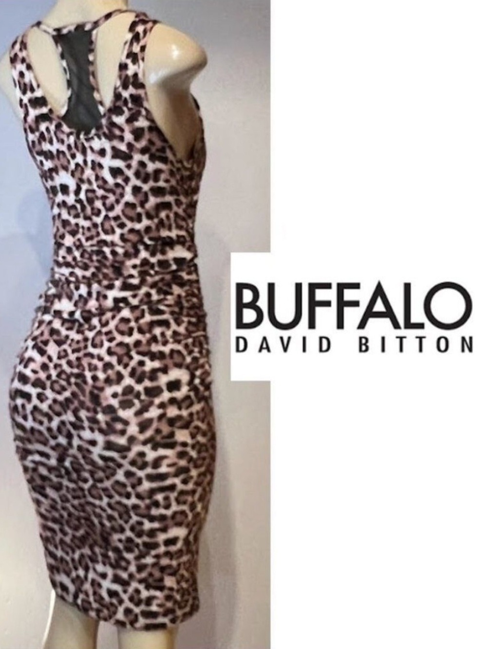 NWT Buffalo Leopard Print t-Back Sleeveless Dress Size Medium
